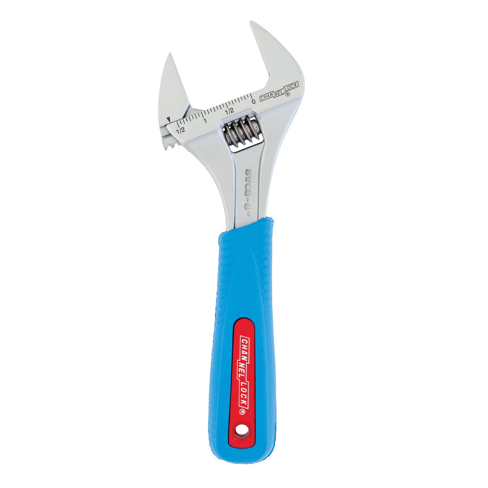 Channellock 8WCB 8" Adj Wrench, Wide Azz, Chrome, Code Blue