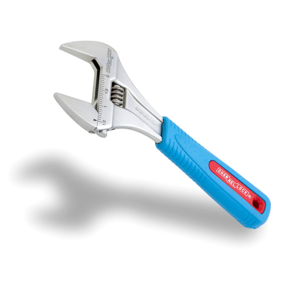 Channellock 8WCB 8" Adj Wrench, Wide Azz, Chrome, Code Blue - 2