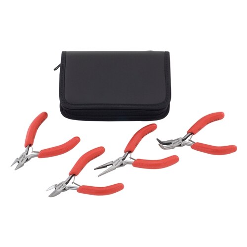 Proto J2804SMP 4 Piece Miniature Plier Set In Zipper Case
