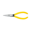Klein Tools D203-6H2 Pliers, Long Nose Side-Cutters, Stripping, 6"