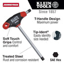 Klein Tools JTH410E SAE T-Handle Hex Key Set, Stand, 4", 10-Piece - 2