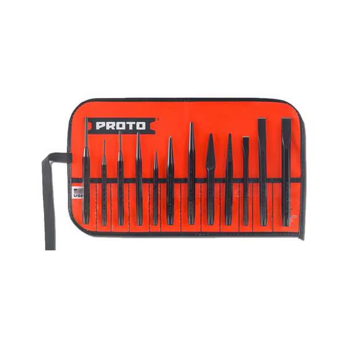 Proto J2S2 S2 Steel Punch and Chisel Set with Black Oxide Finish (12 Piece Set)