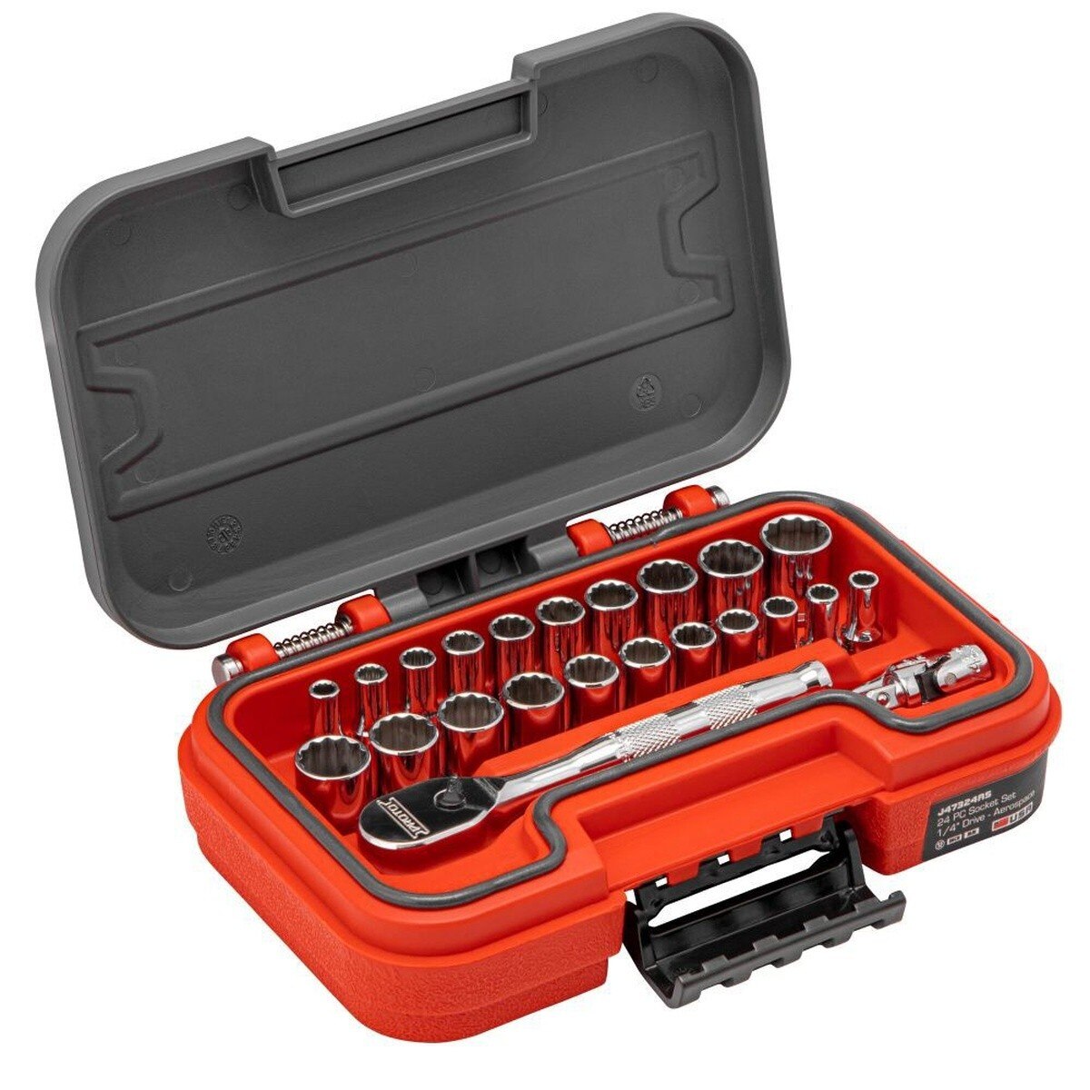 Proto J47324AS 1/4" Drive SAE and Metric 12 Point Aero Socket Set (24 Piece) - 2