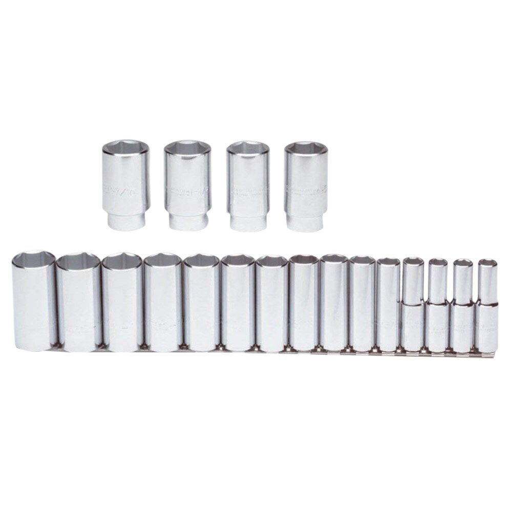 Proto J54101 1/2 Drive 19 Pc. Deep Socket Set - 6 Point
