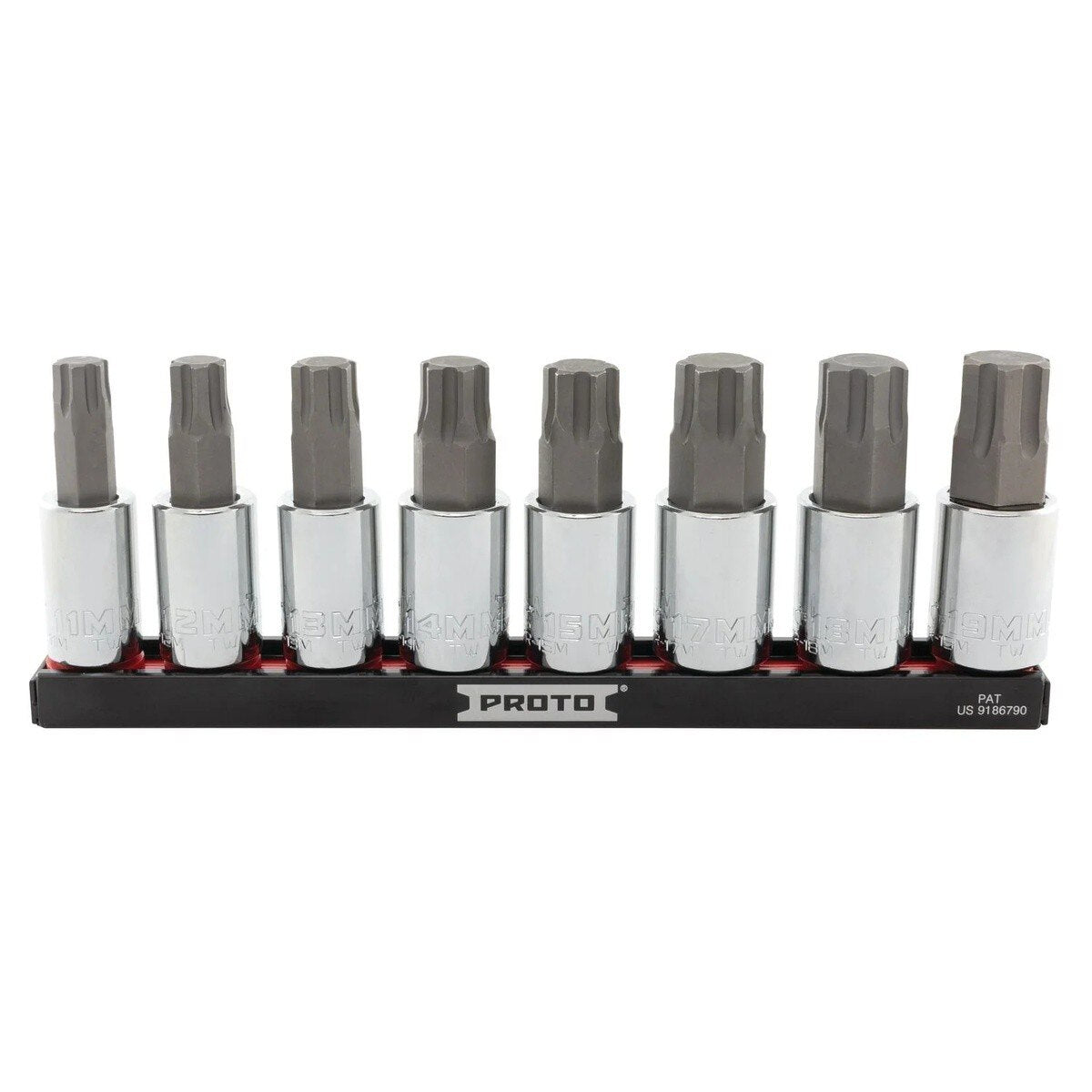 Proto J5441R8MM 1/2" Drive Advanced Hex Bit Socket Set Metric 11-19 mm (8 Piece Set)