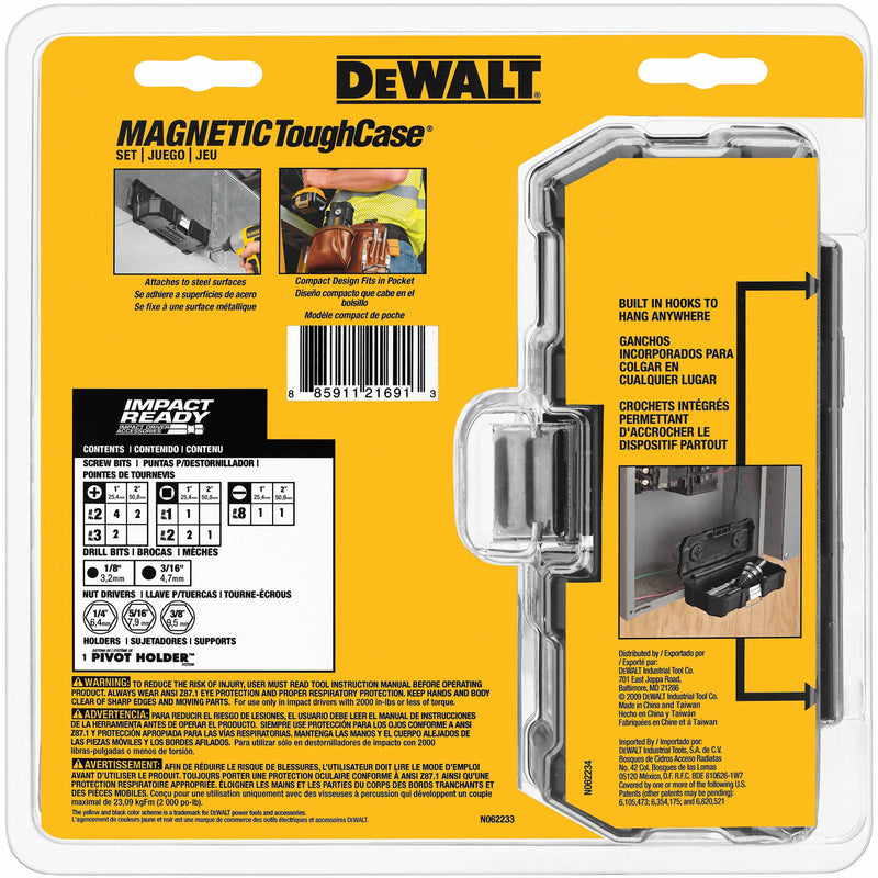 DeWalt DWMTCIR20 20-Pc. Impact Ready Magnet Tough Case Set - 9