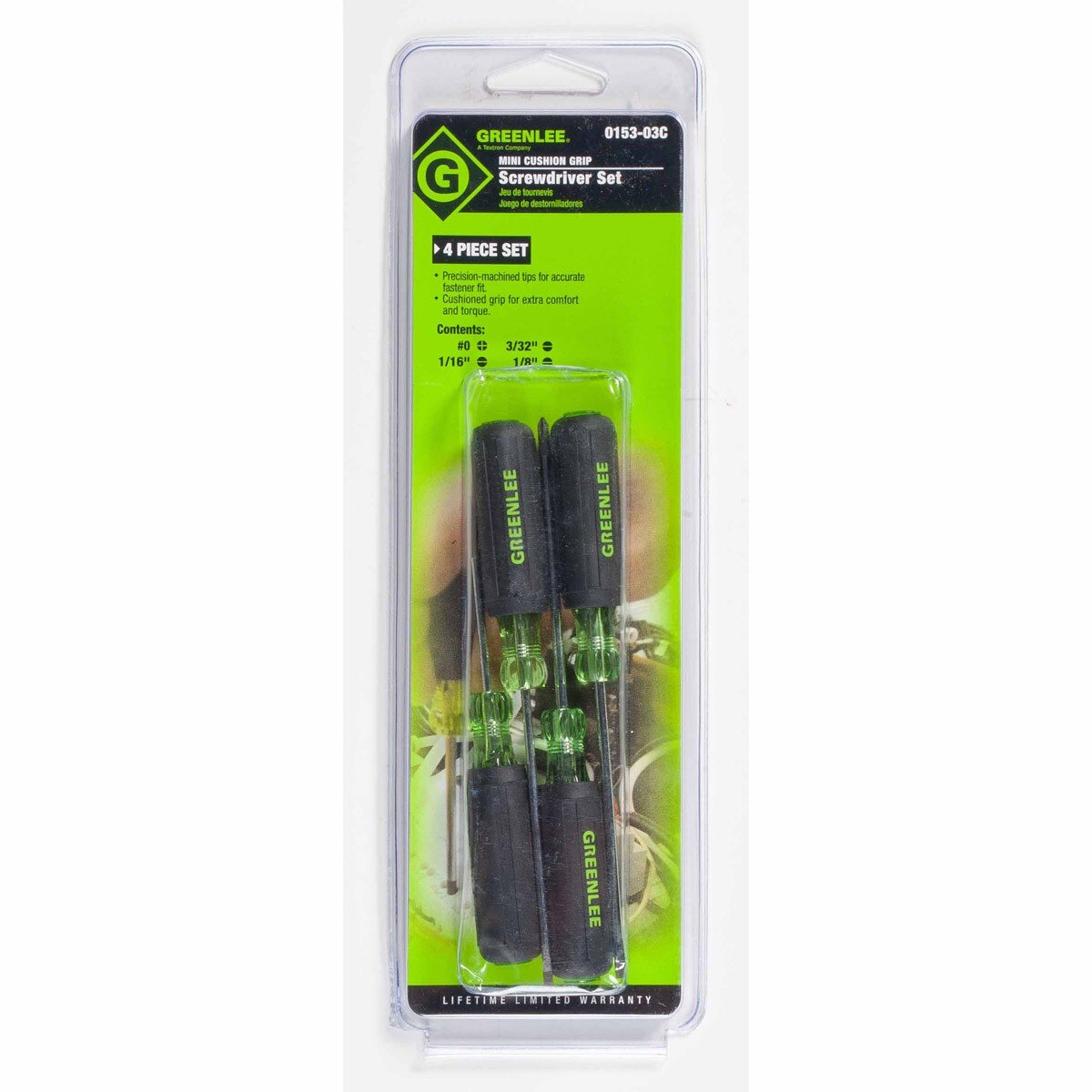 Greenlee 0153-03C 4-Pieces Mini-Precision Screwdriver Set