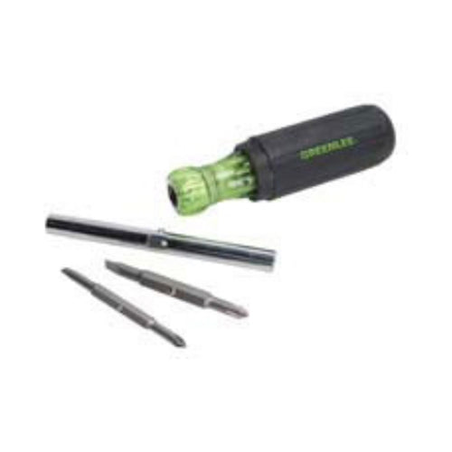 Greenlee 0153-42C 6-In-1 Multi-Tool Screwdriver, Chrome-Plated Finish