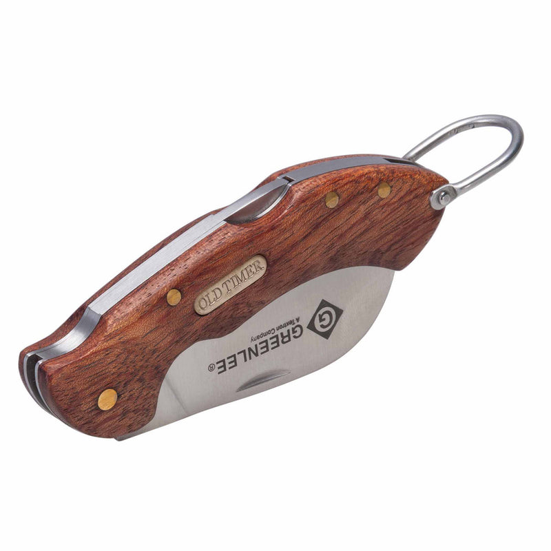 Greenlee 0652-28 Wood Handle SS Hawkbill Pocket Knife - 4