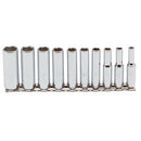 Proto J47102 1/4 Drive 10 Pc. Deep Socket Set - 6 Point
