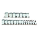 Proto J52215-TT Tether-Ready 3/8" Drive 21 Piece Metric Socket Set - 12 Point