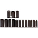Proto J74114 1/2" DRIVE 15 PIECE DEEP IMPACT SOCKET SET - 6 POINT