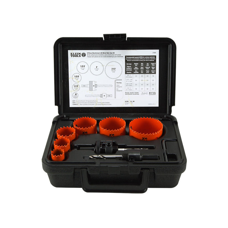 Klein 31902 8-Piece Bi-Metal Hole Saw Kit - 2