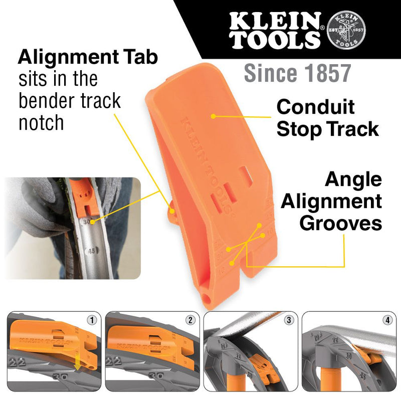 Klein 51603 Iron Conduit Bender Full Assembly, 1/2" EMT with Angle Setter - 7