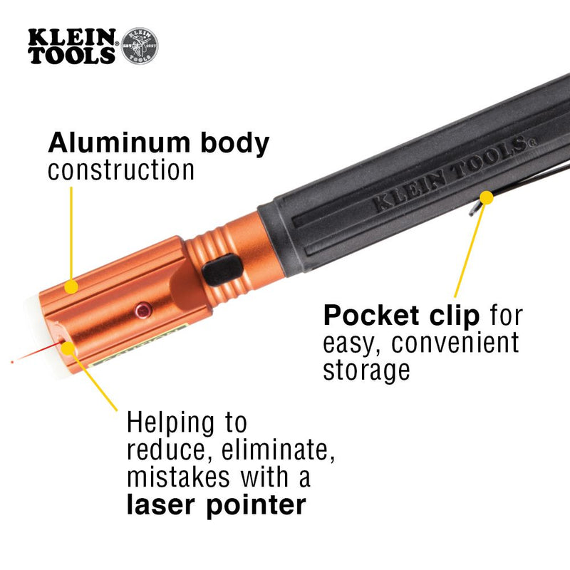 Klein 56026R Inspection Penlight w/ Laser Pointer 2X AAA RDZ - 5