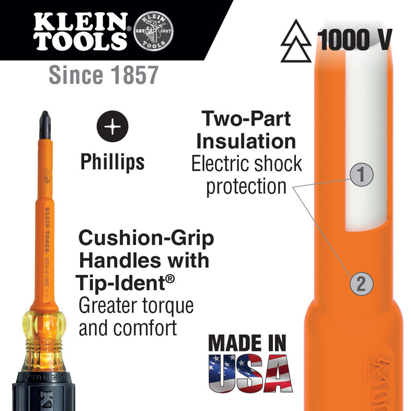 Klein Tools 6334INS Insulated Screwdriver,