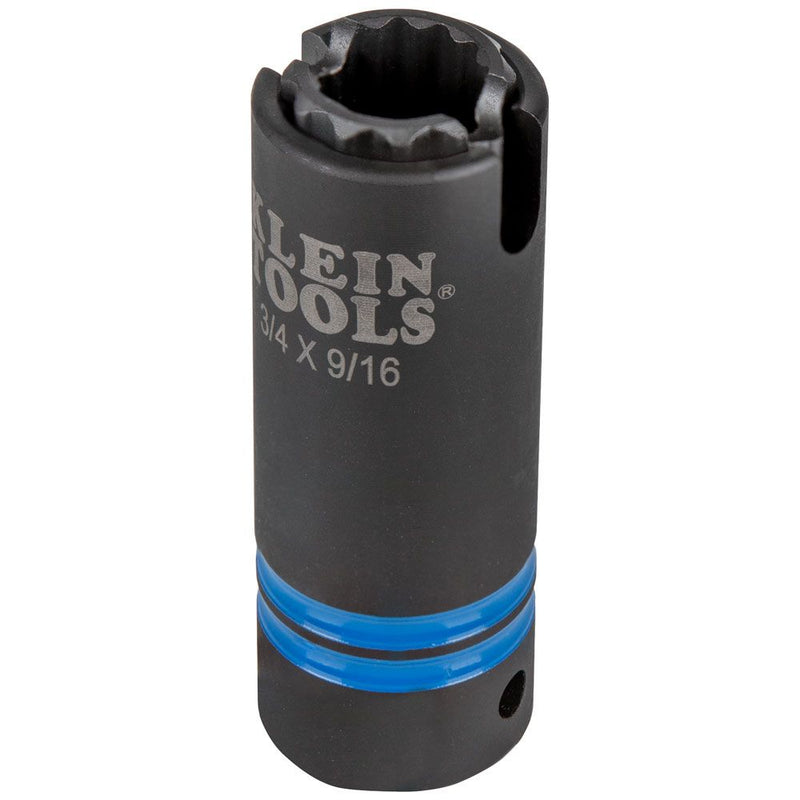 Klein 66031 3-in-1 Slotted Impact Socket, 12-Point, 3/4" and 9/16"