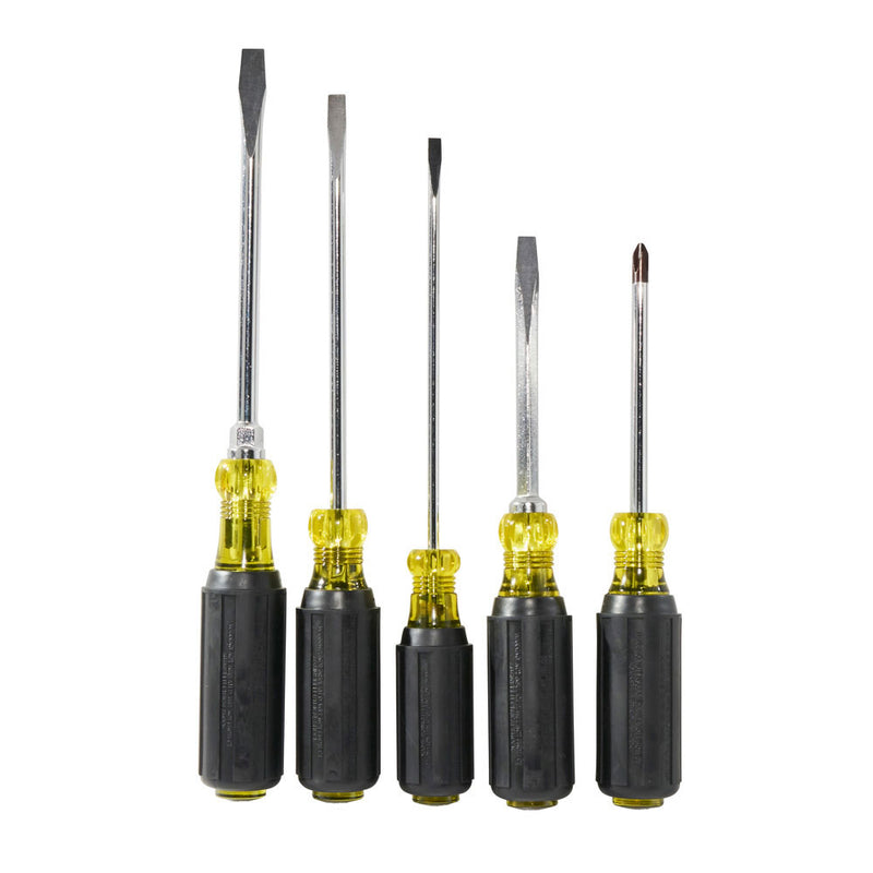 Klein Tools 85075 Screwdriver Set, Slotted and Phillips, 5-Piece - 3