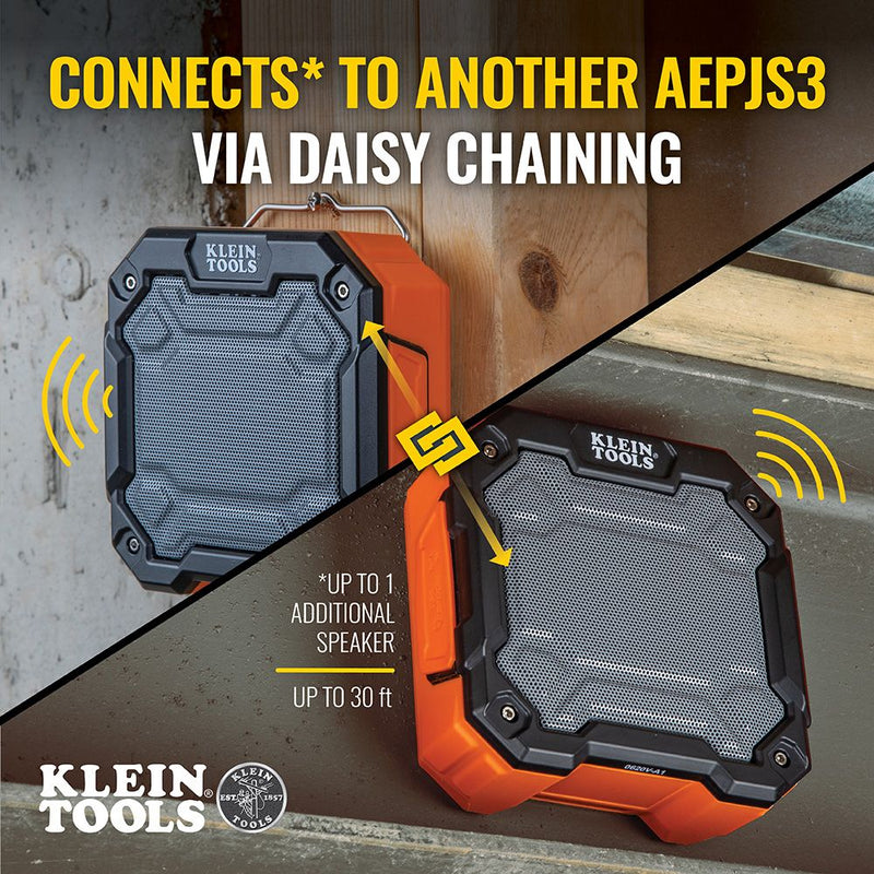 Klein AEPJS3 Bluetooth Jobsite Speaker with Magnet and Hook - 8