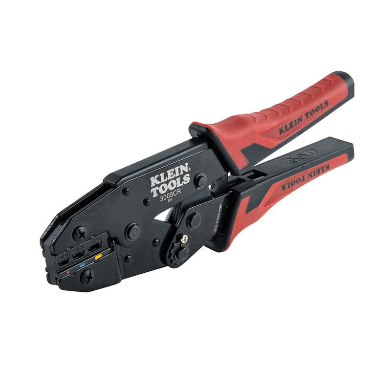 Klein 3005CR Ratcheting Crimper, 10-22 AWG - Insulated Terminals - 5