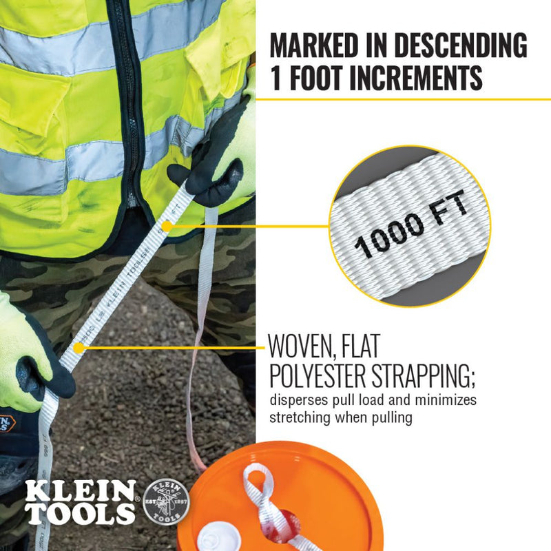 Klein 50131 Conduit Measuring Pull Tape, 1800-Pound x 1300' - 4