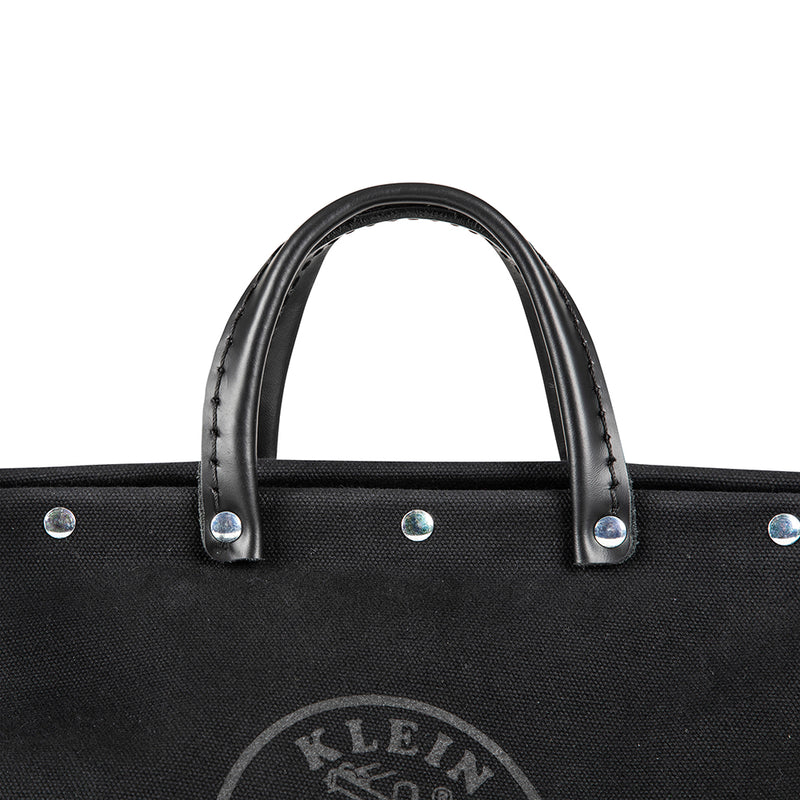 Klein 510218SPBLK Deluxe Black Canvas Tool Bag, 18" - 8