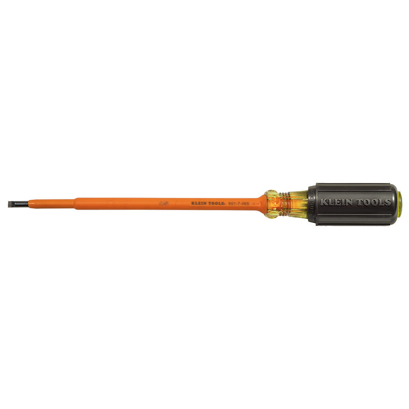 Klein Tools 601-7-INS Insulated Screwdriver, 3/16" Cabinet, 7"