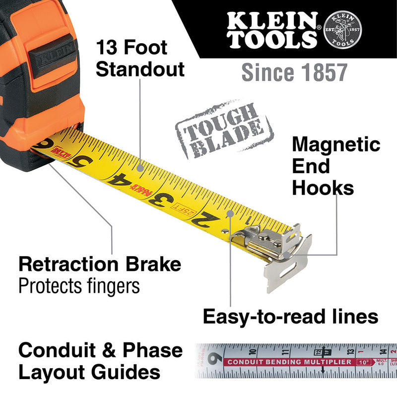 Klein 9216 16' Magnetic Double-Hook Tape Measure - 6