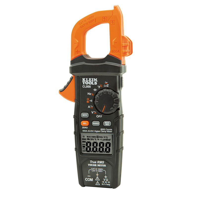 Klein Tools CL800 Digital Clamp Meter AC/DC Auto-Ranging - 2