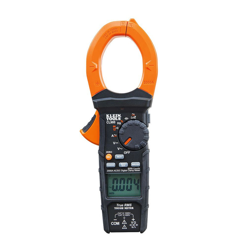 Klein CL900 Digital Clamp Meter, AC Auto-Range TRMS, Low Impedance (LoZ), 2000 Amp - 3