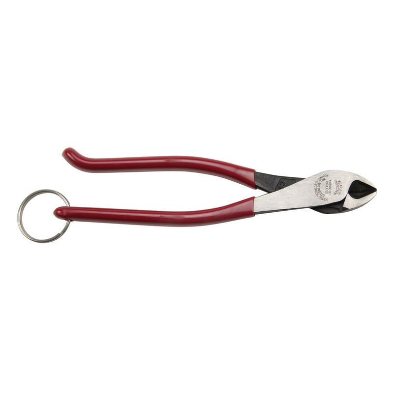 Klein Tools D248-9STT Ironworker's Diagonal-Cutting Pliers, Tether Ring, 8" - 5