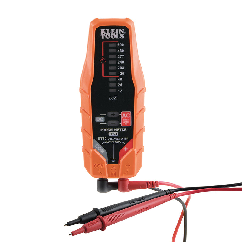 Klein ET60 Electronic AC/DC Voltage Tester, 12 to 600V - 2