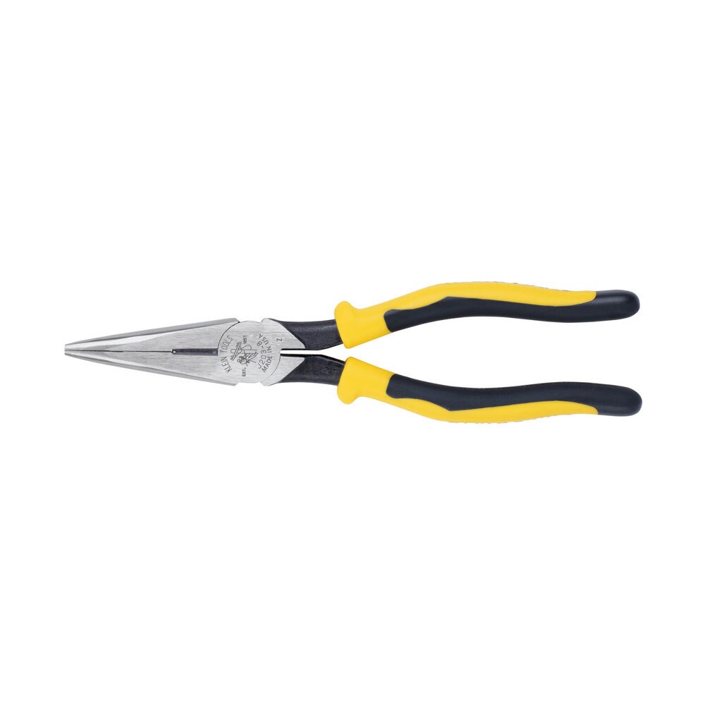 Klein Tools J203-8 Pliers, Long Nose Side-Cutters, 8"
