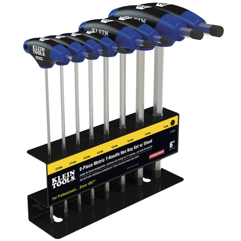 Klein Tools JTH68M Journeyman T-Handle Set, Metric, 6", 8-Piece