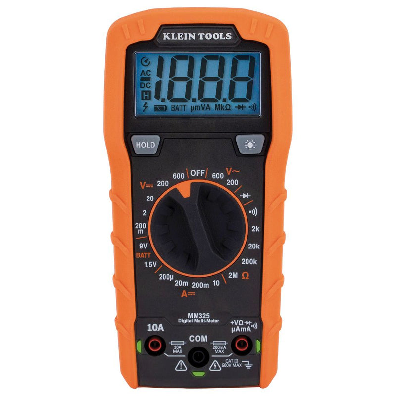 Klein MM325 Digital Multimeter, Manual-Ranging, 600V - 2