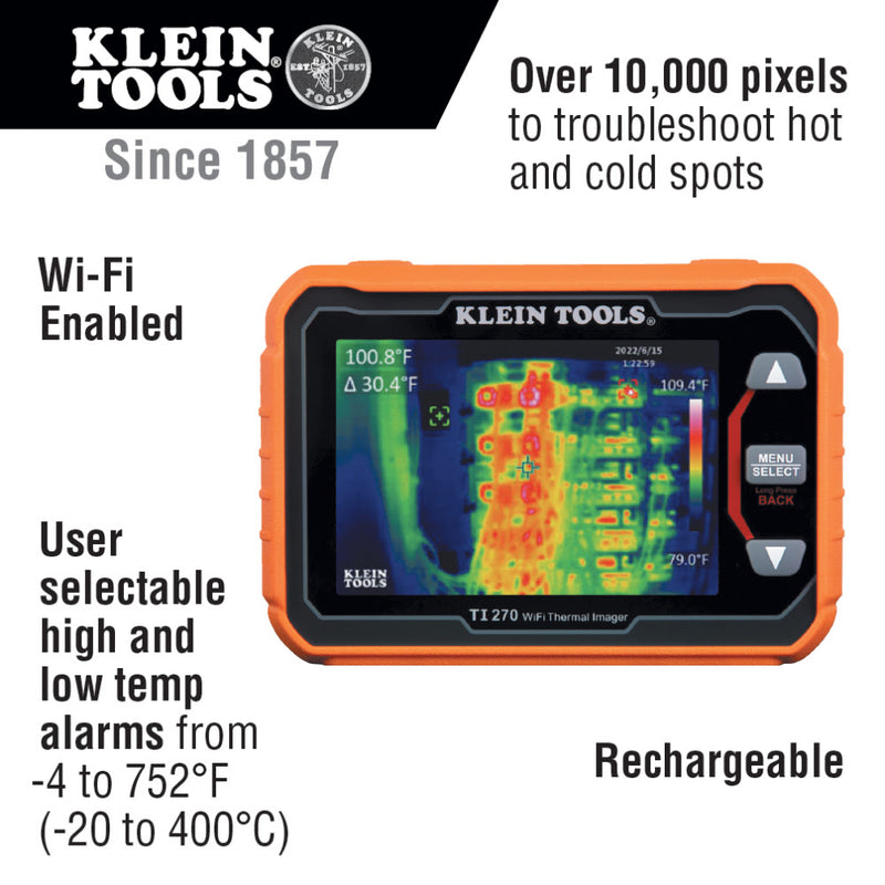 Klein TI270 Rechargeable Thermal Imager with Wi-Fi - 2