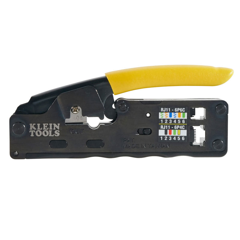 Klein Tools VDV226-107 Compact Ratcheting Modular Crimper / Stripper RJ11, RJ12, RJ45 - 2