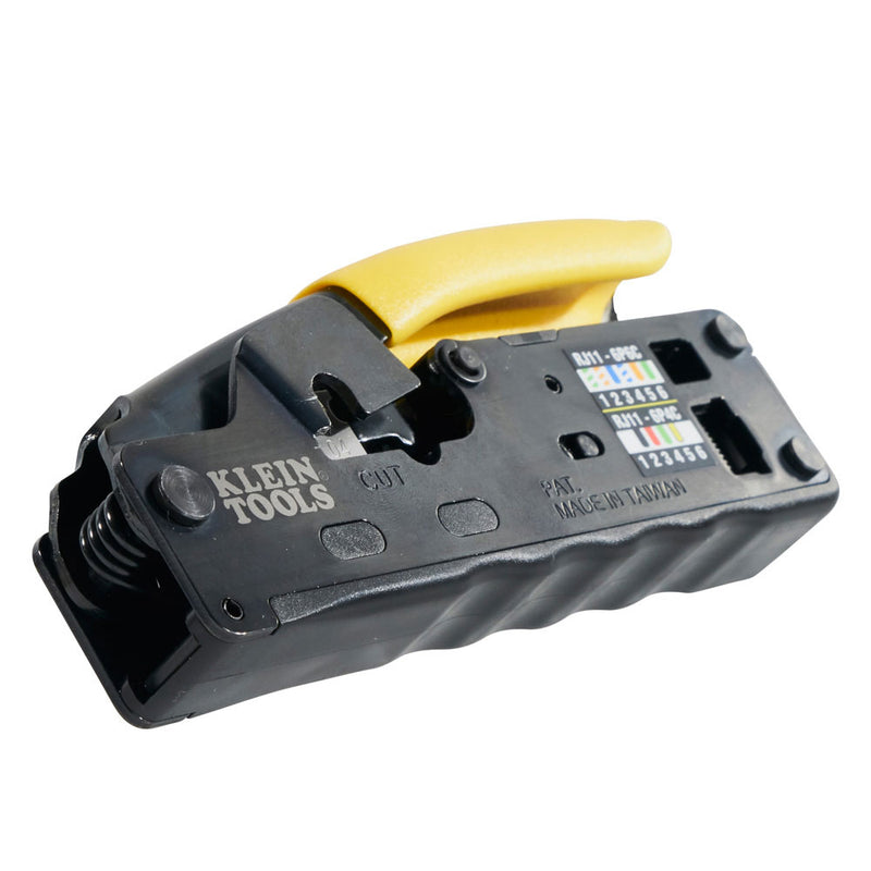 Klein Tools VDV226-107 Compact Ratcheting Modular Crimper / Stripper RJ11, RJ12, RJ45 - 4