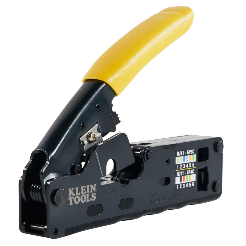 Klein Tools VDV226-107 Compact Ratcheting Modular Crimper / Stripper RJ11, RJ12, RJ45 - 5