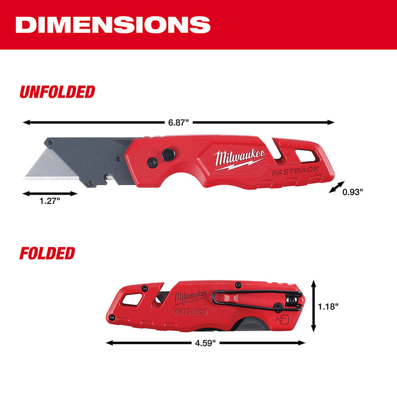 Milwaukee 48-22-1501 FASTBACk Folding Utility Knife - 7