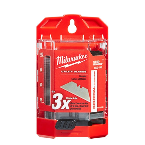 Milwaukee 48-22-1900 100 PC General Purpose Utility Blades w/ Dispenser