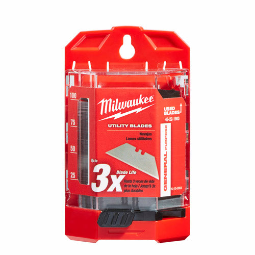 Milwaukee 48-22-1900 100 PC General Purpose Utility Blades w/ Dispenser - 4