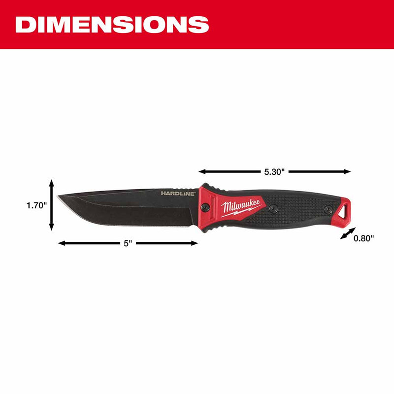 Milwaukee 48-22-1928B 5" HARDLINE Fixed Blade Knife (Boxed) - 3