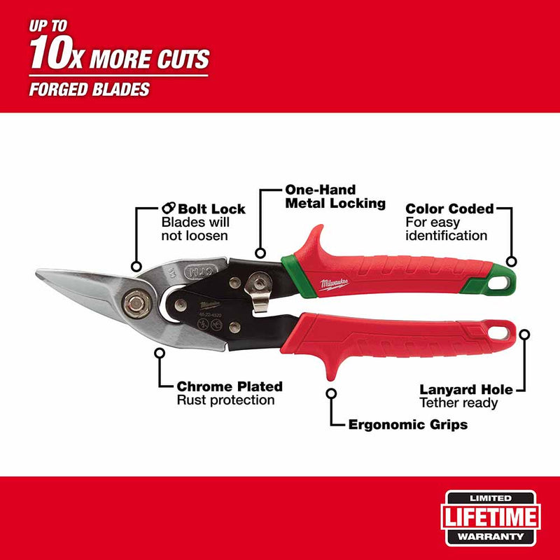 Milwaukee 48-22-4533 3 Piece Aviation Snip Set - 4