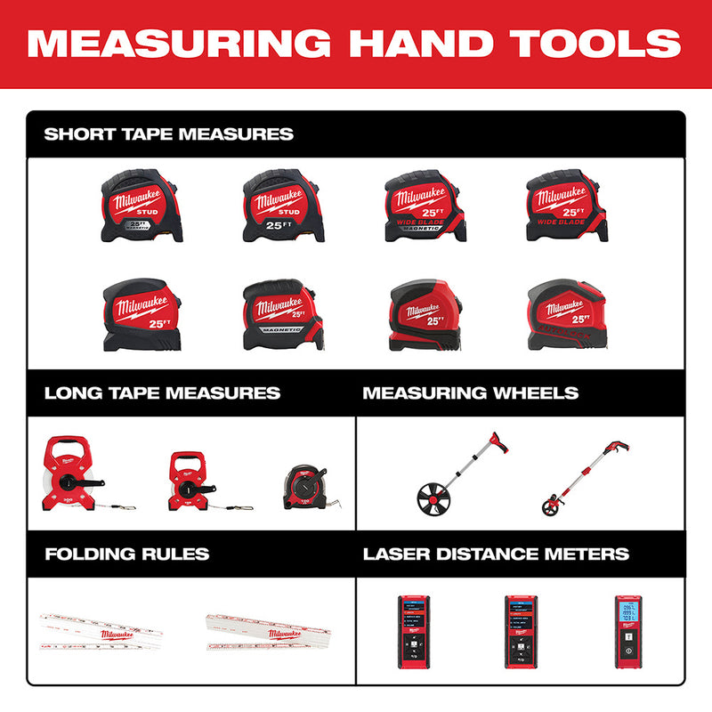 Milwaukee 48-22-6825 25 Ft Compact Nylon Bond Blade Protection Auto Lock Tape - 14