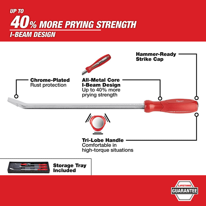 Milwaukee 48-22-9214 4 Piece Pry Bar Set - 3