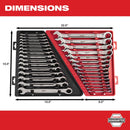 Milwaukee 48-22-9416 15 Piece Ratcheting Combination Wrench Set - SAE - 4