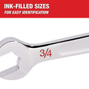 Milwaukee 48-22-9416 15 Piece Ratcheting Combination Wrench Set - SAE - 7