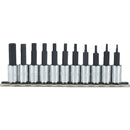 Proto J7440R11SAE 1/4" Drive 11 Piece Hex Bit Set