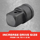 Proto J10004 Female Square Black Oxide Impact Socket Adapter, 1"x 1-1/2" - 4